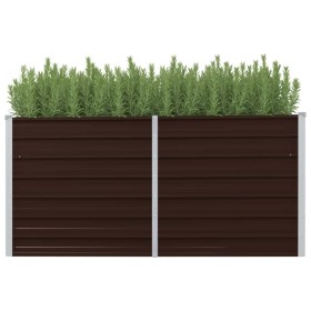 Arriate de acero galvanizado marrón 160x40x77 cm de vidaXL, Maceteros y jardineras - Ref: Foro24-45717, Precio: 68,58 €, Desc...