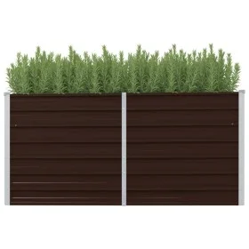 Brown galvanized steel flower bed 160x40x77 cm by vidaXL, Pots and planters - Ref: Foro24-45717, Price: 67,06 €, Discount: %