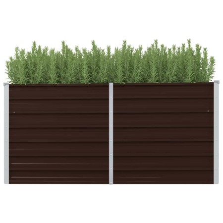 Arriate de acero galvanizado marrón 160x40x77 cm de vidaXL, Maceteros y jardineras - Ref: Foro24-45717, Precio: 68,58 €, Desc...