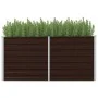 Arriate de acero galvanizado marrón 160x40x77 cm de vidaXL, Maceteros y jardineras - Ref: Foro24-45717, Precio: 67,06 €, Desc...