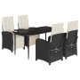 Set de muebles jardín 5 pzas con cojines ratán sintético negro de , Conjuntos de jardín - Ref: Foro24-3212517, Precio: 701,93...