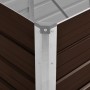 Arriate de acero galvanizado marrón 160x40x77 cm de vidaXL, Maceteros y jardineras - Ref: Foro24-45717, Precio: 68,58 €, Desc...