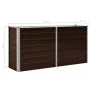 Arriate de acero galvanizado marrón 160x40x77 cm de vidaXL, Maceteros y jardineras - Ref: Foro24-45717, Precio: 67,06 €, Desc...