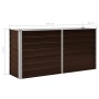 Arriate de acero galvanizado marrón 160x40x77 cm de vidaXL, Maceteros y jardineras - Ref: Foro24-45717, Precio: 68,58 €, Desc...