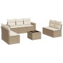 Juego de sofás de jardín con cojines beige 8 pzas ratán PE de , Sofás modulares de exterior - Ref: Foro24-3251175, Precio: 53...