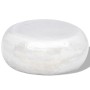 Mesa de centro redonda de aluminio martillado plateada en Mesas de centro | Comprar online en Foru.es