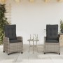 Sillones reclinable jardín y cojines 2 uds ratán sintético gris de , Sillas de jardín - Ref: Foro24-365219, Precio: 231,01 €,...