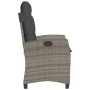Sillones reclinable jardín y cojines 2 uds ratán sintético gris de , Sillas de jardín - Ref: Foro24-365219, Precio: 231,01 €,...