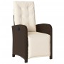 Sillones reclinables jardín y reposapiés 2 uds ratán PE marrón de , Sillas de jardín - Ref: Foro24-365194, Precio: 242,10 €, ...