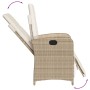 Sillones reclinables jardín con reposapiés 2 uds ratán PE beige de , Sillas de jardín - Ref: Foro24-365196, Precio: 264,95 €,...