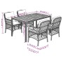 Set de muebles jardín 5 pzas con cojines ratán sintético negro de , Conjuntos de jardín - Ref: Foro24-3212038, Precio: 491,93...