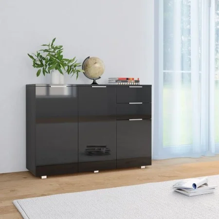 Aparador negro brillante 107x35x80,5 cm de vidaXL, Aparadores - Ref: Foro24-283719, Precio: 162,14 €, Descuento: %