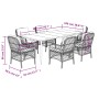 Set comedor de jardín 7 pzas con cojines ratán sintético marrón de , Conjuntos de jardín - Ref: Foro24-3212115, Precio: 768,8...