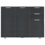 Aparador negro brillante 107x35x80,5 cm de vidaXL, Aparadores - Ref: Foro24-283719, Precio: 164,73 €, Descuento: %