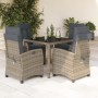 Set comedor de jardín 5 piezas con cojines ratán sintético gris de , Conjuntos de jardín - Ref: Foro24-3212645, Precio: 558,0...