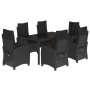 Set de comedor de jardín 7 pzas y cojines ratán sintético negro de , Conjuntos de jardín - Ref: Foro24-3212639, Precio: 940,1...