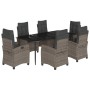 Set comedor jardín 7 pzas y cojines ratán sintético gris de , Conjuntos de jardín - Ref: Foro24-3212789, Precio: 994,22 €, De...