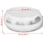 Mesa de centro redonda de aluminio martillado plateada en Mesas de centro | Comprar online en Foru.es