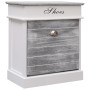 Mueble zapatero de madera de Paulownia gris 50x28x58 cm de vidaXL, Zapateros y organizadores de calzado - Ref: Foro24-284081,...