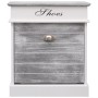 Mueble zapatero de madera de Paulownia gris 50x28x58 cm de vidaXL, Zapateros y organizadores de calzado - Ref: Foro24-284081,...