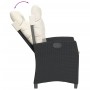 Set comedor de jardín 3 pzas con cojines ratán sintético negro de , Conjuntos de jardín - Ref: Foro24-3212626, Precio: 323,23...