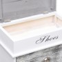 Mueble zapatero de madera de Paulownia gris 50x28x58 cm de vidaXL, Zapateros y organizadores de calzado - Ref: Foro24-284081,...