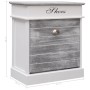 Mueble zapatero de madera de Paulownia gris 50x28x58 cm de vidaXL, Zapateros y organizadores de calzado - Ref: Foro24-284081,...