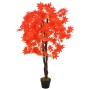 Planta artificial árbol de arce con macetero rojo 120 cm de vidaXL, Flora artificial - Ref: Foro24-280195, Precio: 56,93 €, D...