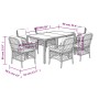 Set de comedor de jardín 7 pzas y cojines ratán sintético negro de , Conjuntos de jardín - Ref: Foro24-3212027, Precio: 639,9...