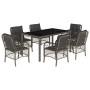 Set comedor jardín 7 pzas y cojines ratán sintético gris de , Conjuntos de jardín - Ref: Foro24-3212033, Precio: 658,78 €, De...