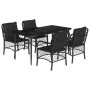 Set de muebles jardín 5 pzas con cojines ratán sintético negro de , Conjuntos de jardín - Ref: Foro24-3212099, Precio: 468,02...
