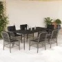 Garden dining set 7 pieces and gray synthetic rattan cushions by , Garden sets - Ref: Foro24-3212129, Price: 757,68 €, Discou...