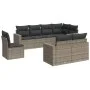 8-piece garden sofa set and gray synthetic rattan cushions by , Modular outdoor sofas - Ref: Foro24-3251577, Price: 540,68 €,...