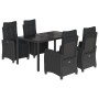 Set de muebles jardín 5 pzas con cojines ratán sintético negro de , Conjuntos de jardín - Ref: Foro24-3212890, Precio: 680,52...