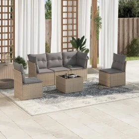 Juego de sofás jardín con cojines 6 pzas ratán sintético beige de , Conjuntos de jardín - Ref: Foro24-3249198, Precio: 356,70...
