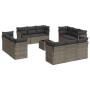 Set sofás de jardín con cojines 13 piezas ratán sintético gris de , Conjuntos de jardín - Ref: Foro24-3249179, Precio: 874,64...