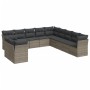 Set de sofás de jardín 11 pzas y cojines ratán sintético gris de , Conjuntos de jardín - Ref: Foro24-3249719, Precio: 685,73 ...