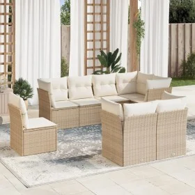 Juego de sofás de jardín con cojines beige 8 pzas ratán PE de , Conjuntos de jardín - Ref: Foro24-3249767, Precio: 556,95 €, ...