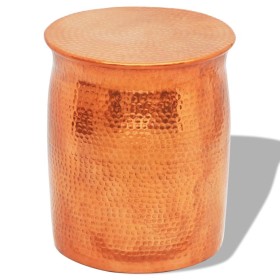 Taburete/mesita de centro de aluminio martillado color cobre en Mesas auxiliares | Comprar online en Foru.es