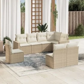 Juego de sofás de jardín con cojines beige 8 pzas ratán PE de , Sofás modulares de exterior - Ref: Foro24-3251405, Precio: 54...