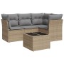 Juego de sofás jardín con cojines 5 pzas ratán sintético beige de , Conjuntos de jardín - Ref: Foro24-3249428, Precio: 342,14...