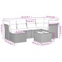 Set de sofás de jardín 7 piezas con cojines ratán PE gris de , Conjuntos de jardín - Ref: Foro24-3249799, Precio: 413,83 €, D...