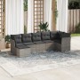 Set de sofás de jardín 7 piezas con cojines ratán PE gris de , Conjuntos de jardín - Ref: Foro24-3249809, Precio: 437,71 €, D...
