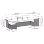 Set de sofás de jardín 7 piezas con cojines ratán PE gris de , Conjuntos de jardín - Ref: Foro24-3249809, Precio: 437,71 €, D...
