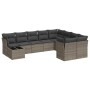 Set de sofás de jardín 10 pzas con cojines ratán sintético gris de , Conjuntos de jardín - Ref: Foro24-3250029, Precio: 628,8...