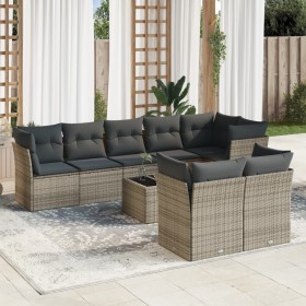 Set de muebles de jardín 9 pzas y cojines ratán sintético gris de , Conjuntos de jardín - Ref: Foro24-3249759, Precio: 581,27...