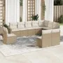 Garden sofa set with beige cushions 10 pieces synthetic rattan by , Modular outdoor sofas - Ref: Foro24-3251445, Price: 686,5...