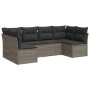 Set de muebles de jardín 6 pzas y cojines ratán sintético gris de , Conjuntos de jardín - Ref: Foro24-3249229, Precio: 363,00...