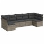 Set de sofás de jardín 7 piezas con cojines ratán PE gris de , Conjuntos de jardín - Ref: Foro24-3249269, Precio: 415,03 €, D...