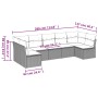 Set de sofás de jardín 7 piezas con cojines ratán PE gris de , Conjuntos de jardín - Ref: Foro24-3249269, Precio: 415,03 €, D...